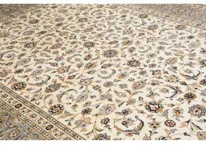Tappeto Kashan Floreale Avorio Grigio 260x354 Cm