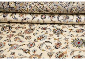 Tappeto Kashan Floreale Avorio Grigio 260x354 Cm