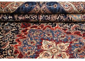 Tappeto Kashamr Zirkhaki Medaglione Floreale Blu Scuro Beige 300x405 Cm