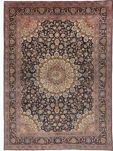 Tappeto Kashmar Medaglione Floreale Nero Beige 298x405 Cm