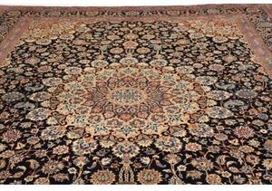 Tappeto Kashmar Medaglione Floreale Nero Beige 298x405 Cm
