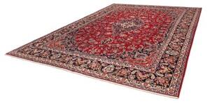 Tappeto Mashad Medaglione Floreale Rosso Blu Scuro 295x395 Cm