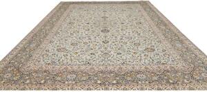 Tappeto Kashan Floreale Verde Chiaro Avorio 308x410 Cm