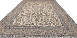 Tappeto Kashan Floreale Avorio Blu 300x410 Cm
