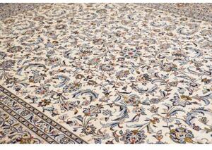 Tappeto Kashan Floreale Avorio Blu Indaco 300x415 Cm