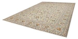 Tappeto Kashan Floreale Avorio Blu 305x405 Cm