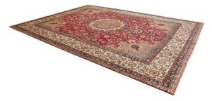 Tappeto Tabriz Medaglione Floreale Rosso Avorio 315x415 Cm