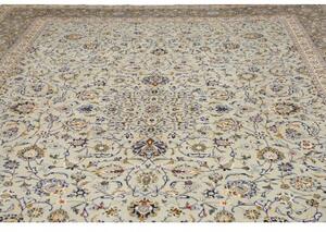 Tappeto Kashan Floreale Verde Chiaro Avorio 308x410 Cm
