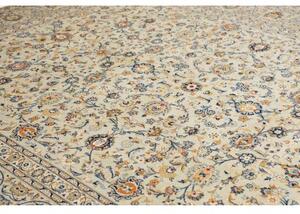 Tappeto Kashan Floreale Avorio Blu 305x405 Cm