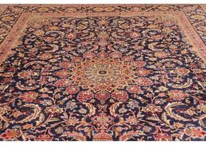 Tappeto Kashmar Medaglione Floreale Blu Scuro Beige 300x400 Cm