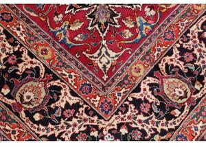 Tappeto Mashad Medaglione Floreale Rosso Blu Scuro 295x385 Cm