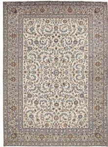 Tappeto Kashan Floreale Avorio Blu Indaco 300x415 Cm