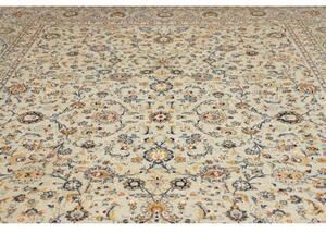 Tappeto Kashan Floreale Avorio Blu 305x405 Cm