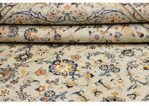 Tappeto Kashan Floreale Avorio Blu 305x405 Cm
