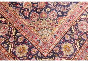 Tappeto Kashmar Medaglione Floreale Blu Scuro Beige 300x400 Cm