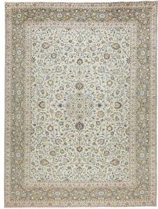 Tappeto Kashan Floreale Verde Chiaro Avorio 308x410 Cm