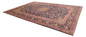Tappeto Kashmar Medaglione Floreale Blu Scuro Beige 300x400 Cm