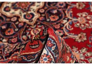 Tappeto Mashad Medaglione Floreale Rosso Blu Scuro 295x395 Cm