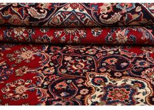 Tappeto Mashad Medaglione Floreale Rosso Blu Scuro 295x395 Cm