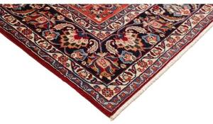 Tappeto Mashad Medaglione Floreale Rosso Blu Scuro 295x395 Cm