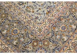 Tappeto Kashan Floreale Verde Chiaro Avorio 308x410 Cm