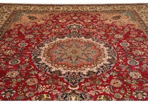 Tappeto Tabriz Medaglione Floreale Rosso Avorio 315x415 Cm