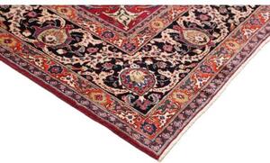 Tappeto Mashad Medaglione Floreale Rosso Blu Scuro 295x385 Cm