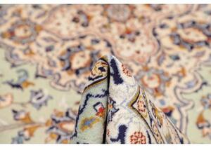 Tappeto Kashan Fine Medaglione Floreale Verde Menta Avorio 300x408 Cm