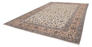 Tappeto Kashan Floreale Avorio Blu Cobalto 305x410 Cm