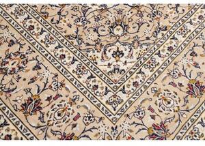 Tappeto Kashan Medaglione Floreale Avorio Blu Scuro 300x400 Cm