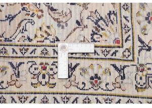 Tappeto Kashan Medaglione Floreale Avorio Blu Scuro 300x400 Cm