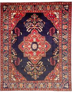 Tappeto Bakhtiyar Stilizzato Blu Scuro Rosso 282x350 Cm