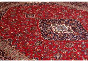 Tappeto Ardakan Medaglione Floreale Rosso Blu Scuro 295x400 Cm
