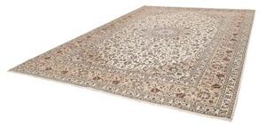 Tappeto Kashan Medaglione Floreale Avorio Blu Scuro 300x400 Cm