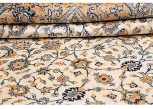 Tappeto Kashan Floreale Avorio Blu 300x393 Cm