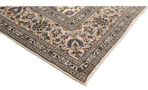 Tappeto Kashan Floreale Avorio Blu Scuro 305x395 Cm