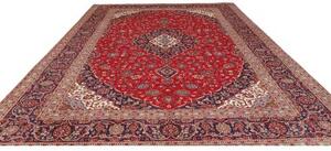 Tappeto Ardakan Medaglione Floreale Rosso Blu Scuro 295x400 Cm