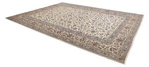 Tappeto Kashan Floreale Avorio Blu Scuro 305x395 Cm