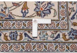 Tappeto Kashan Floreale Avorio Blu Cobalto 305x410 Cm