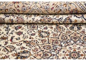Tappeto Kashan Medaglione Floreale Avorio Blu Scuro 300x400 Cm