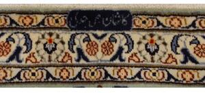 Tappeto Kashan Fine Medaglione Floreale Verde Menta Avorio 300x408 Cm