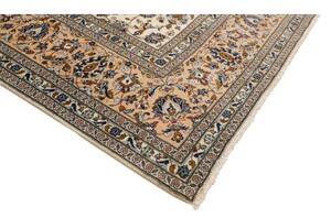 Tappeto Kashan Floreale Avorio Blu Cobalto 305x410 Cm