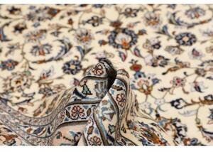 Tappeto Kashan Floreale Avorio Blu Scuro 305x395 Cm