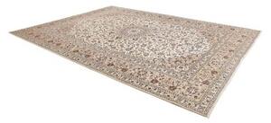 Tappeto Kashan Medaglione Floreale Avorio Blu Scuro 300x400 Cm
