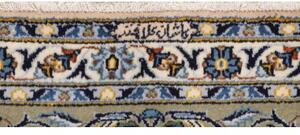 Tappeto Kashan Medaglione Floreale Avorio Blu 310x400 Cm