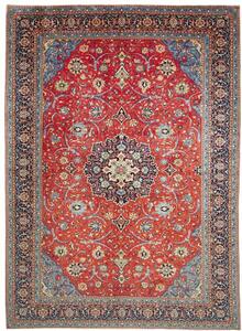 Tappeto Sarough Medaglione Floreale Rosso Blu 298x408 Cm