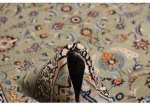 Tappeto Kashan Floreale Verde Chiaro Azzurro 312x412 Cm