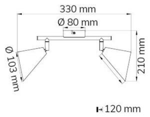 Wofi 10158 - Faretto GLORIA 2xE14/28W/230V