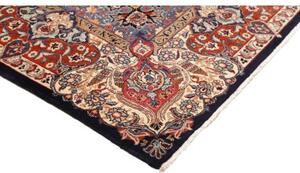 Tappeto Kashamr Zirkhaki Medaglione Floreale Blu Notte Rosso Mattone 307x398 Cm