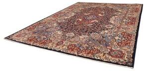 Tappeto Kashamr Zirkhaki Medaglione Floreale Blu Notte Rosso Mattone 307x398 Cm